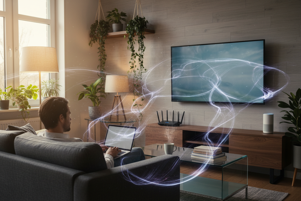 EMF coming off many devices and interacting with human biology 